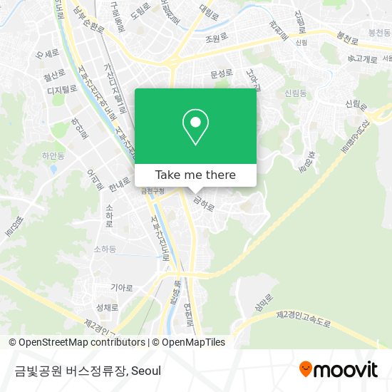 금빛공원 버스정류장 map