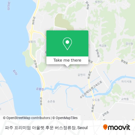 파주 프리미엄 아울렛 후문 버스정류장 map