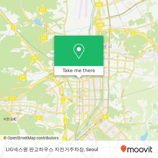 LIG넥스원 판교하우스 자전거주차장 map