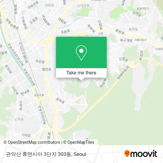 관악산 휴먼시아 3단지 303동 map
