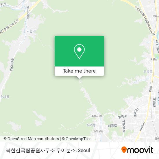 북한산국립공원사무소 우이분소 map