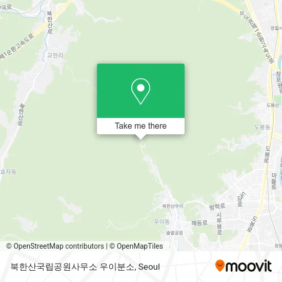 북한산국립공원사무소 우이분소 map