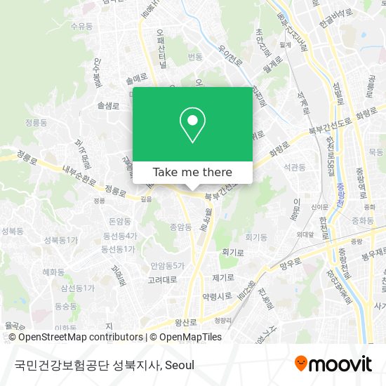 국민건강보험공단 성북지사 map