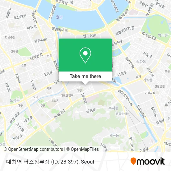 대청역 버스정류장 (ID: 23-397) map