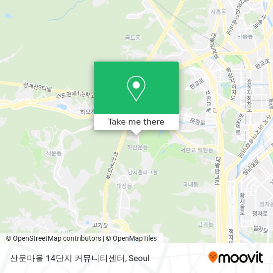 산운마을 14단지 커뮤니티센터 map