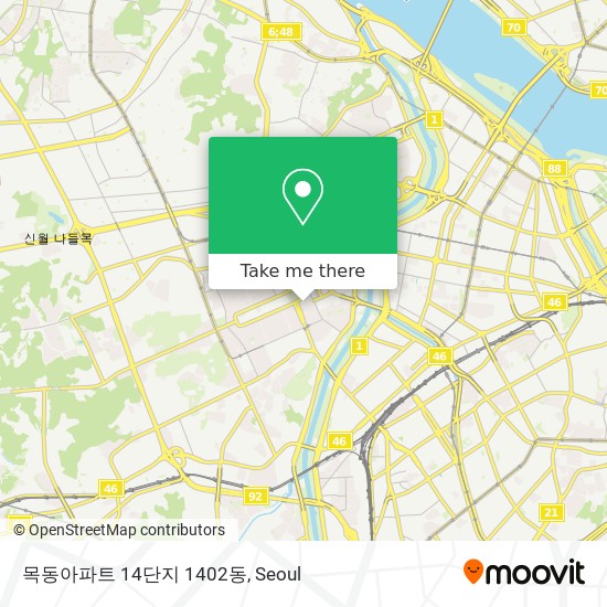 목동아파트 14단지 1402동 map