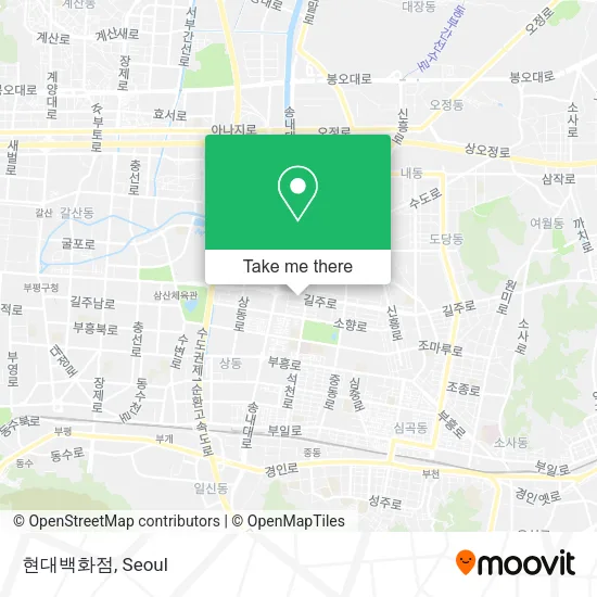 현대백화점 map
