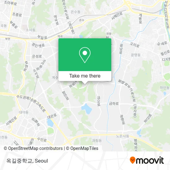 옥길중학교 map