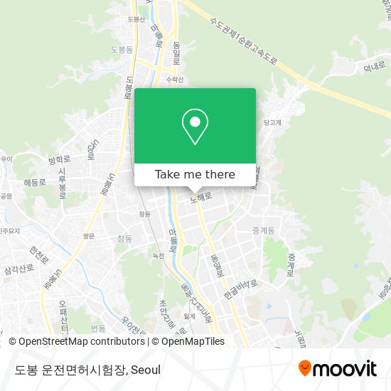 도봉 운전면허시험장 map