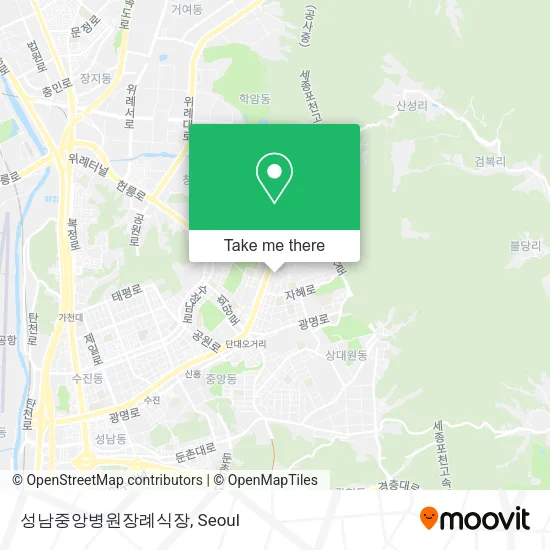 성남중앙병원장례식장 map