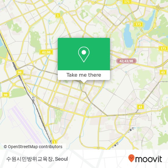 수원시민방위교육장 map