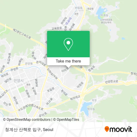 청계산 산책로 입구 map
