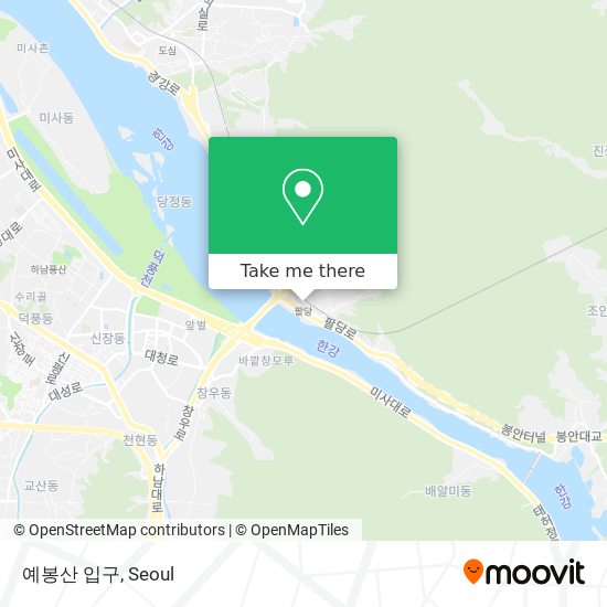 예봉산 입구 map