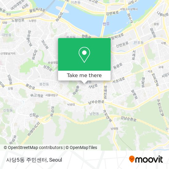 사당5동 주민센터 map