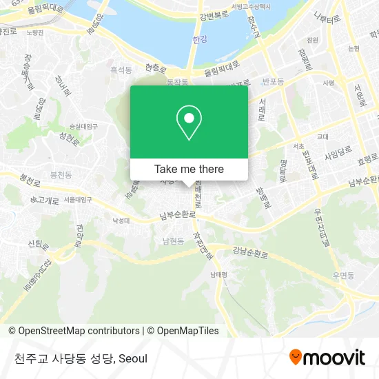 천주교 사당동 성당 map