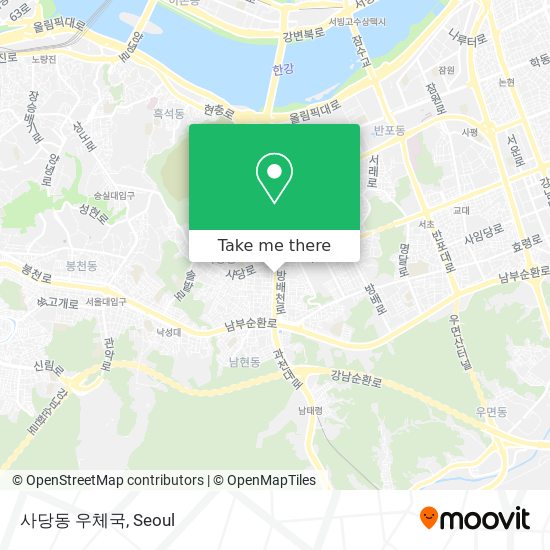 사당동 우체국 map