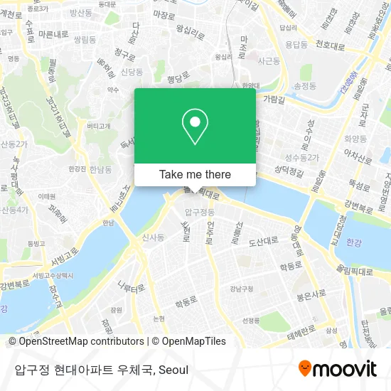 압구정 현대아파트 우체국 map