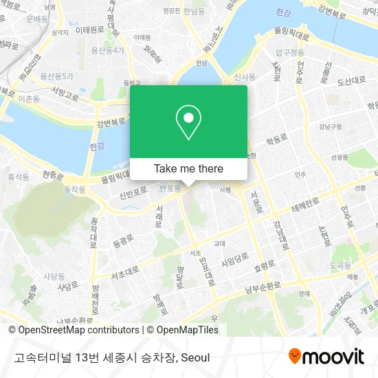 고속터미널 13번 세종시 승차장 map