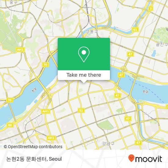 논현2동 문화센터 map
