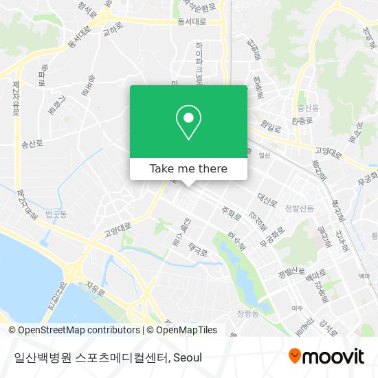 일산백병원 스포츠메디컬센터 map