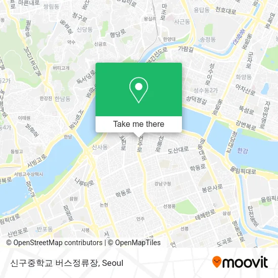 신구중학교 버스정류장 map