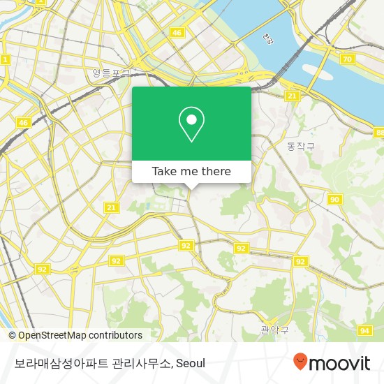 보라매삼성아파트 관리사무소 map