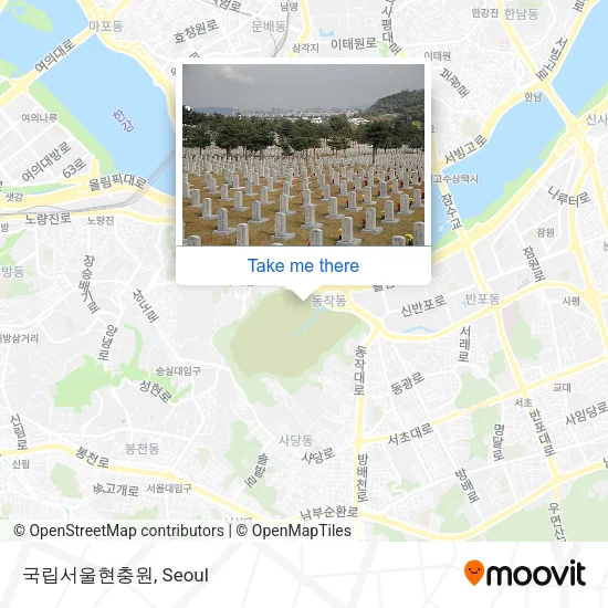 국립서울현충원 map