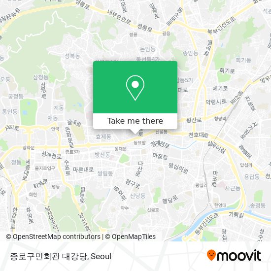 종로구민회관 대강당 map