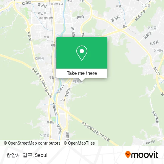 쌍암사 입구 map