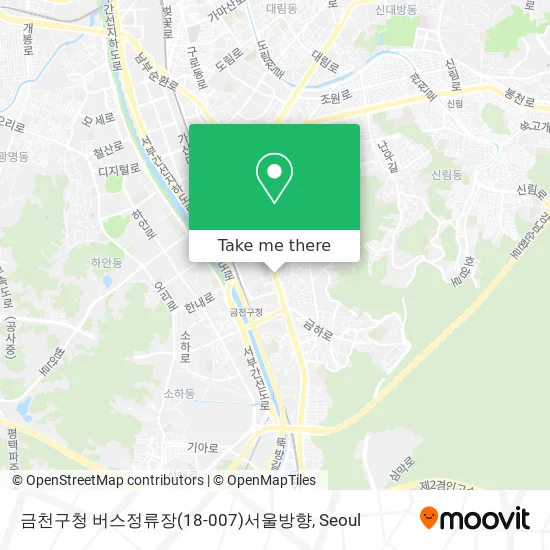 금천구청 버스정류장(18-007)서울방향 map