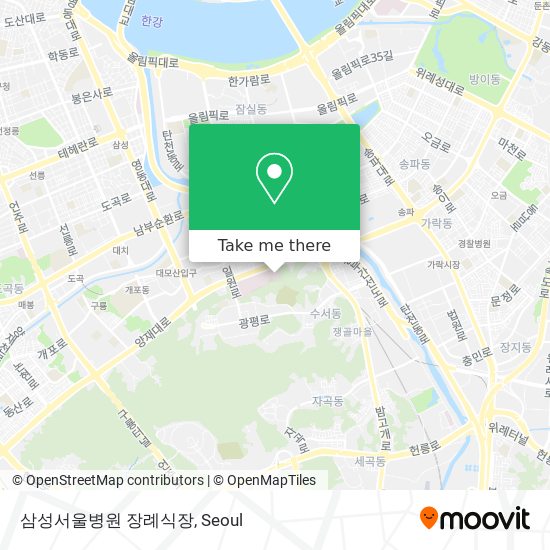 삼성서울병원 장례식장 map