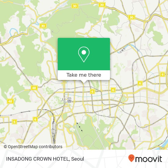 INSADONG CROWN HOTEL map