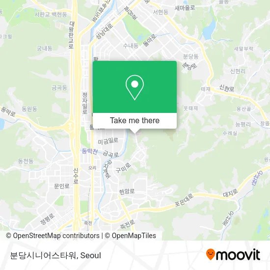 분당시니어스타워 map