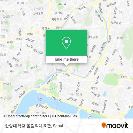 한양대학교 올림픽체육관 map