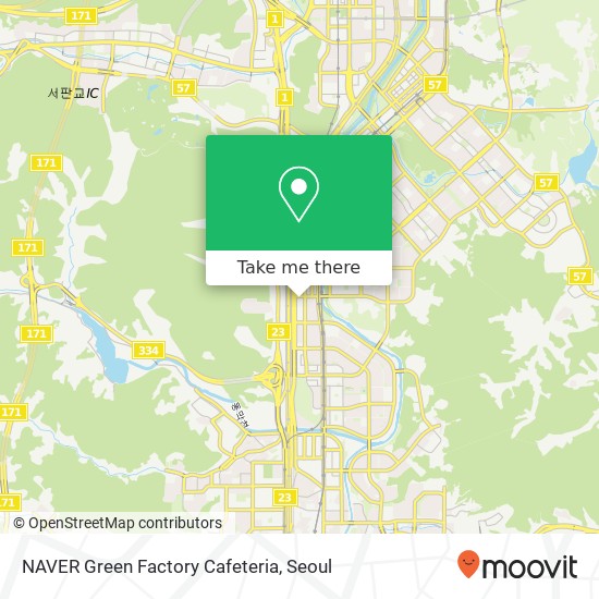 NAVER Green Factory Cafeteria map