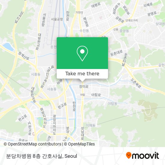 분당차병원 8층 간호사실 map