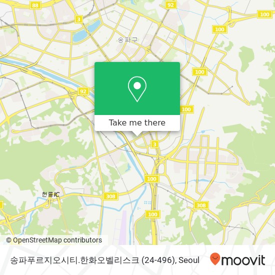 송파푸르지오시티.한화오벨리스크 (24-496) map