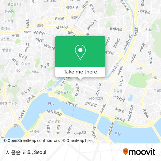 서울숲 교회 map