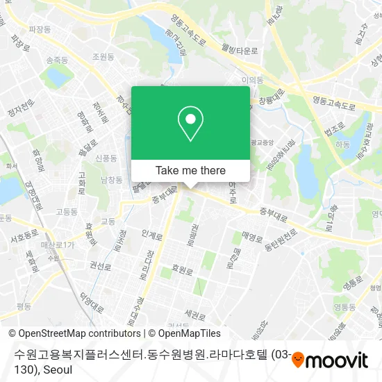 수원고용복지플러스센터.동수원병원.라마다호텔 (03-130) map
