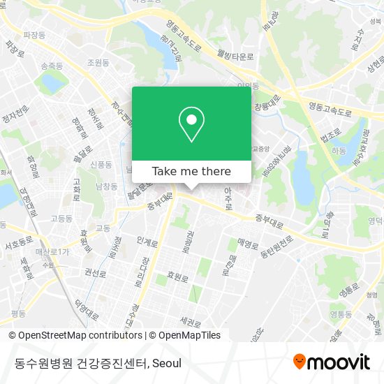 동수원병원 건강증진센터 map