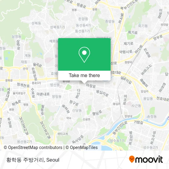 황학동 주방거리 map