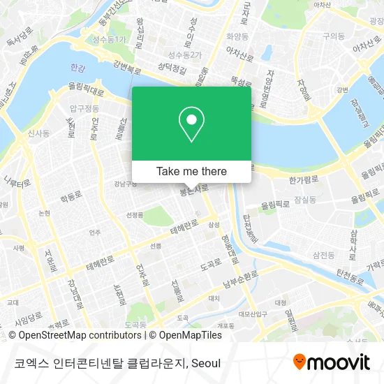 코엑스 인터콘티넨탈 클럽라운지 map