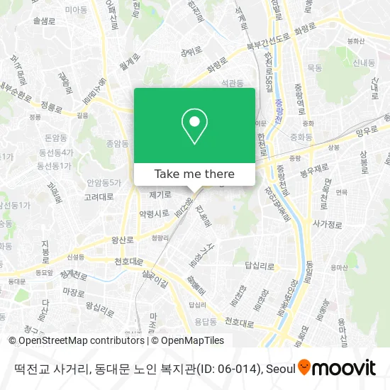 떡전교 사거리, 동대문 노인 복지관(ID: 06-014) map