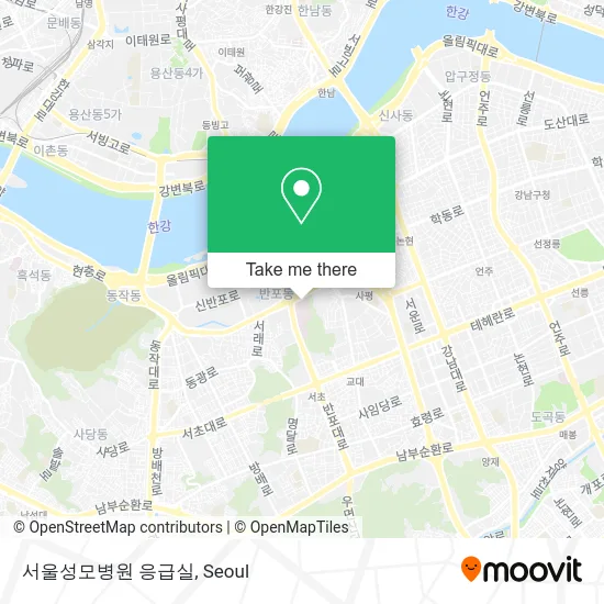 서울성모병원 응급실 map