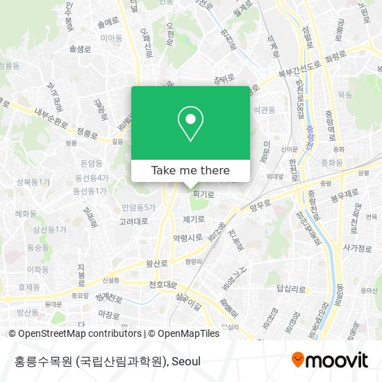홍릉수목원 (국립산림과학원) map