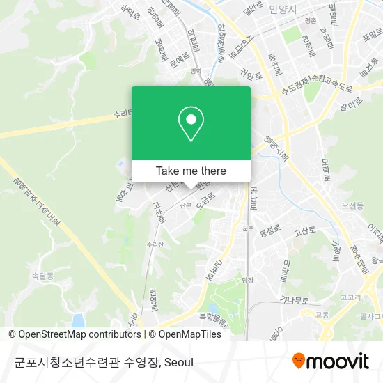 군포시청소년수련관 수영장 map