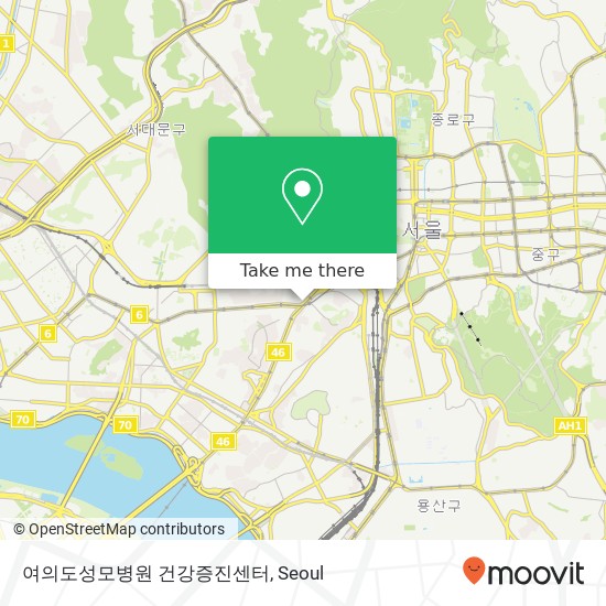 여의도성모병원 건강증진센터 map