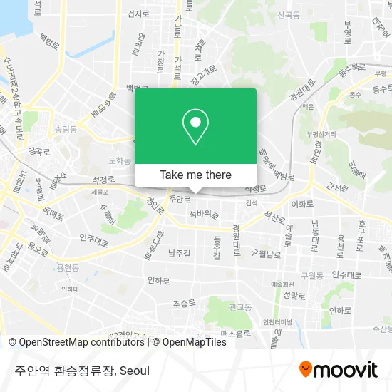 주안역 환승정류장 map