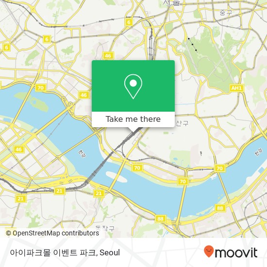 아이파크몰 이벤트 파크 map