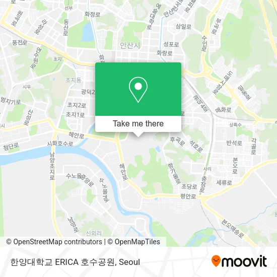 한양대학교 ERICA 호수공원 map